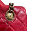 シャネル CHANEL マトラッセ フラップバッグ A67800 レッド エイジドカーフ レディース ハンドバッグ