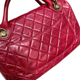 シャネル CHANEL マトラッセ フラップバッグ A67800 レッド エイジドカーフ レディース ハンドバッグ