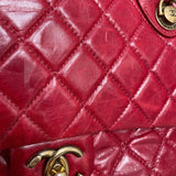 シャネル CHANEL マトラッセ フラップバッグ A67800 レッド エイジドカーフ レディース ハンドバッグ
