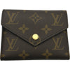 ルイ・ヴィトン LOUIS VUITTON ポルトフォイユ・ヴィクトリーヌ M62472 ブラウン モノグラム レディース 三つ折り財布