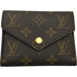 ルイ・ヴィトン LOUIS VUITTON ポルトフォイユ・ヴィクトリーヌ M62472 ブラウン モノグラム レディース 三つ折り財布