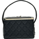 シャネル CHANEL マトラッセ バニティハンドバッグ 4番台 ブラック ゴールド金具 ラムスキン レディース ハンドバッグ