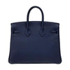 エルメス HERMES バーキン25 W刻 ブルーニュイ シルバー金具 トゴ レディース ハンドバッグ