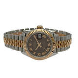 ロレックス ROLEX デイトジャスト28 279171 チョコ ピンクゴールド/ステンレススチール 自動巻き レディース 腕時計