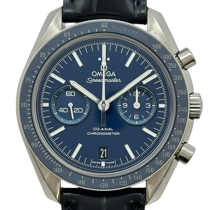 オメガ OMEGA スピードマスター ムーンウォッチ コーアクシャル クロノグラフ 311.93.44.51.03.001 ブルー ステンレススチール 自動巻き メンズ 腕時計 オメガ OMEGA スピードマスター ムーンウォッチ コーアクシャル クロノ