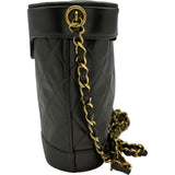 シャネル CHANEL ココマークフリンジチェーンショルダー 1番台 メタリックグレー ゴールド金具 ラム レディース ショルダーバッグ