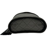 シャネル CHANEL ココマークフリンジチェーンショルダー 1番台 メタリックグレー ゴールド金具 ラム レディース ショルダーバッグ