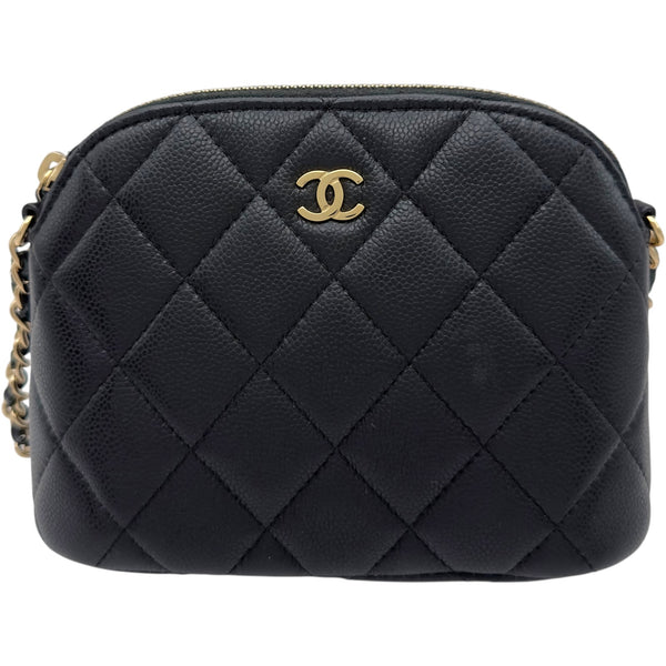シャネル CHANEL マトラッセ ミニチェーンポーチ AP4000 ブラック