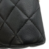 シャネル CHANEL マトラッセ ミニチェーンポーチ AP4000 ブラック ゴールド金具 キャビアスキン レディース ポーチ