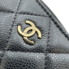 シャネル CHANEL マトラッセ ミニチェーンポーチ AP4000 ブラック ゴールド金具 キャビアスキン レディース ポーチ