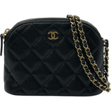 シャネル CHANEL マトラッセ ミニチェーンポーチ AP4000 ブラック ゴールド金具 キャビア レディース ショルダーバッグ