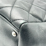 シャネル CHANEL ココマーク チェーントートバッグ 13番台 ブラック シルバー金具 キャビア レディース トートバッグ