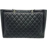 シャネル CHANEL ココマーク チェーントートバッグ 13番台 ブラック シルバー金具 キャビア レディース トートバッグ