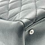 シャネル CHANEL ココマーク チェーントートバッグ 13番台 ブラック シルバー金具 キャビア レディース トートバッグ