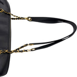 シャネル CHANEL デカココマークチェーントート ブラック ゴールド金具 キャビアスキン ユニセックス トートバッグ
