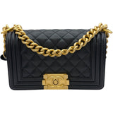 シャネル CHANEL ボーイ シャネル20 A67085 ブラック ゴールド金具 キャビアスキン レディース ショルダーバッグ