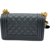 シャネル CHANEL ボーイ シャネル20 A67085 ブラック ゴールド金具 キャビアスキン レディース ショルダーバッグ