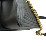 シャネル CHANEL ボーイ シャネル20 A67085 ブラック ゴールド金具 キャビアスキン レディース ショルダーバッグ
