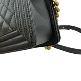 シャネル CHANEL ボーイ シャネル20 A67085 ブラック ゴールド金具 キャビアスキン レディース ショルダーバッグ