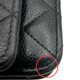 シャネル CHANEL マトラッセ チェーンウォレット AP0250 ブラック ゴールド金具 キャビアスキン レディース ウォレットチェーン
