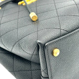 シャネル CHANEL マトラッセ2WAY バケットショルダーバッグ AS0310 27番台 ブラック ゴールド金具 キャビア レディース ショルダーバッグ