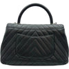 シャネル CHANEL ココハンドル29 Vステッチ A92991 29番台 ブラック シルバー金具 キャビア レディース ハンドバッグ