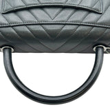 シャネル CHANEL ココハンドル29 Vステッチ A92991 29番台 ブラック シルバー金具 キャビア レディース ハンドバッグ