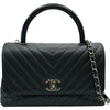 シャネル CHANEL ココハンドル29 Vステッチ A92991 29番台 ブラック シルバー金具 キャビア レディース ハンドバッグ
