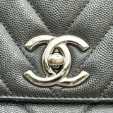 シャネル CHANEL ココハンドル29 Vステッチ A92991 29番台 ブラック シルバー金具 キャビア レディース ハンドバッグ