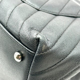 シャネル CHANEL ココハンドル29 Vステッチ A92991 29番台 ブラック シルバー金具 キャビア レディース ハンドバッグ