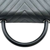 シャネル CHANEL ココハンドル29 Vステッチ A92991 29番台 ブラック シルバー金具 キャビア レディース ハンドバッグ