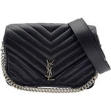 サンローラン SAINT LAURENT カサンドラチェーンショルダー 454325 ブラック シルバー金具 レザー レディース ショルダーバッグ