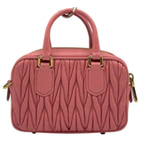ミュウミュウ miu miu アルカディ マテラッセレザー ミニバッグ 5BP077 ピンク ゴールド金具 ナッパレザー レディース ショルダーバッグ