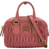 ミュウミュウ miu miu アルカディ マテラッセレザー ミニバッグ 5BP077 ピンク ゴールド金具 ナッパレザー レディース ショルダーバッグ