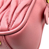 ミュウミュウ miu miu アルカディ マテラッセレザー ミニバッグ 5BP077 ピンク ゴールド金具 ナッパレザー レディース ショルダーバッグ
