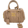 ミュウミュウ miu miu アルカディ マテラッセレザー バッグ 5BB123 ピンクベージュ ナッパレザー レディース ショルダーバッグ
