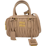ミュウミュウ miu miu アルカディ マテラッセレザー バッグ 5BB123 ピンクベージュ ナッパレザー レディース ショルダーバッグ