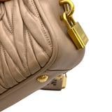 ミュウミュウ miu miu アルカディ マテラッセレザー バッグ 5BB123 ピンクベージュ ナッパレザー レディース ショルダーバッグ