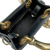 クリスチャン・ディオール Christian Dior レディ95.22 ミニ ブラック カナージュ/レザー レディース ハンドバッグ