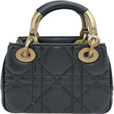 クリスチャン・ディオール Christian Dior レディ95.22 ミニ ブラック カナージュ/レザー レディース ハンドバッグ