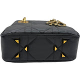 クリスチャン・ディオール Christian Dior レディ95.22 ミニ ブラック カナージュ/レザー レディース ハンドバッグ