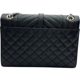 サンローラン SAINT LAURENT エンヴェロップ ミディアム 600185 ブラック シルバー金具 キャビア レディース ショルダーバッグ