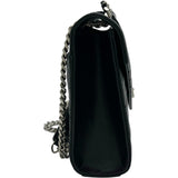 サンローラン SAINT LAURENT エンヴェロップ ミディアム 600185 ブラック シルバー金具 キャビア レディース ショルダーバッグ