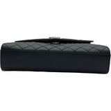 サンローラン SAINT LAURENT エンヴェロップ ミディアム 600185 ブラック シルバー金具 キャビア レディース ショルダーバッグ