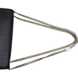 サンローラン SAINT LAURENT ケイト チェーンショルダーバッグ 354119 ブラック クロコ型押し レディース ショルダーバッグ