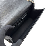 サンローラン SAINT LAURENT ケイト チェーンショルダーバッグ 354119 ブラック クロコ型押し レディース ショルダーバッグ