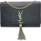 サンローラン SAINT LAURENT ケイト チェーンショルダーバッグ 354119 ブラック クロコ型押し レディース ショルダーバッグ