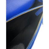 サンローラン SAINT LAURENT カサンドラ エンベロープ チェーンウォレット 393953 ブルー グレインカーフ レディース ウォレットチェーン