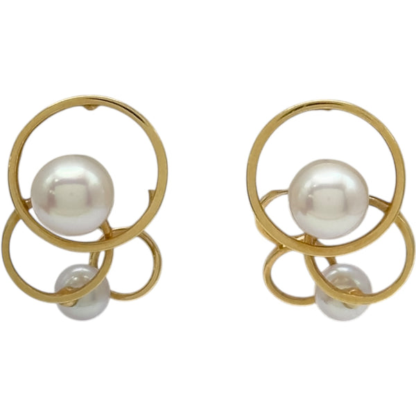 タサキ TASAKI エニーマ パール ピアス ゴールド 750/パール