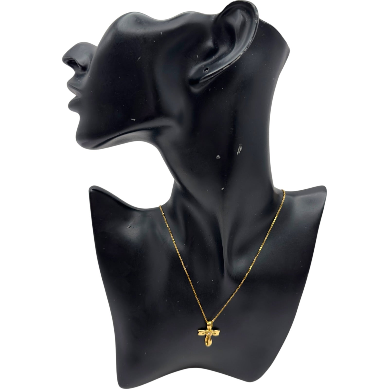 ミキモト MIKIMOTO リボンネックレス ゴールド K18 ダイヤモンド